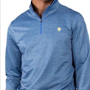 Simply Southern Collection Men’s Medium Striped Pullover 1/4 quarter zip golf